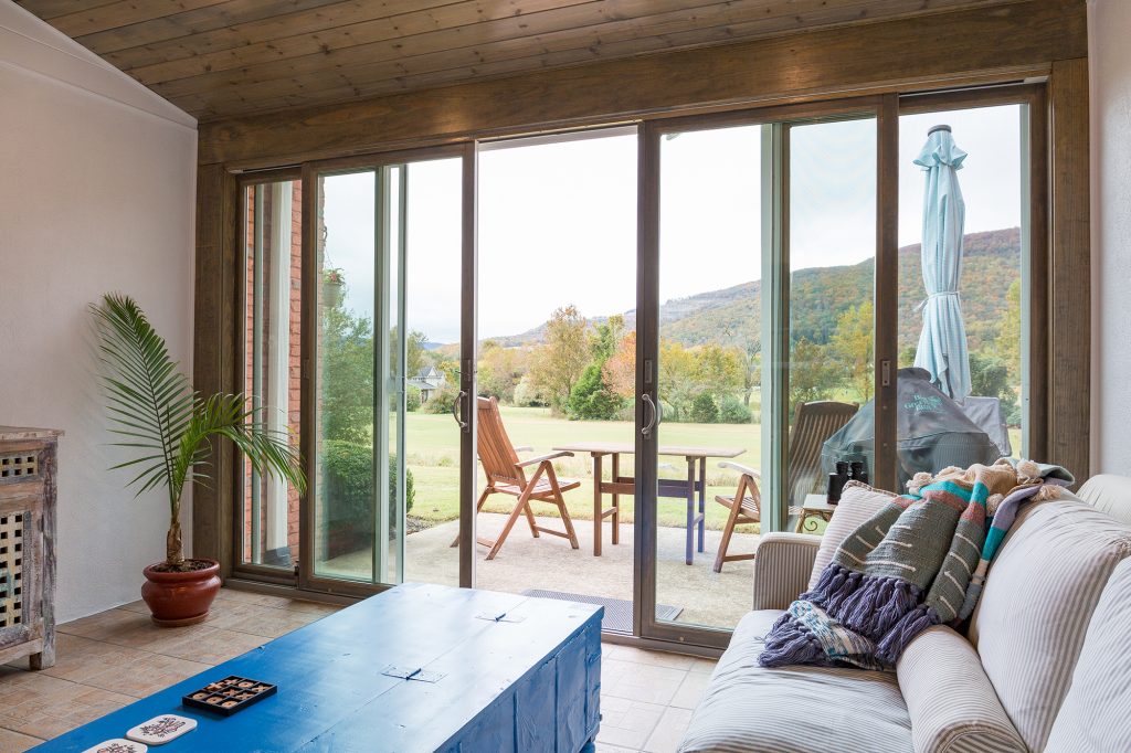 sunroom with gliding patio door chattanooga