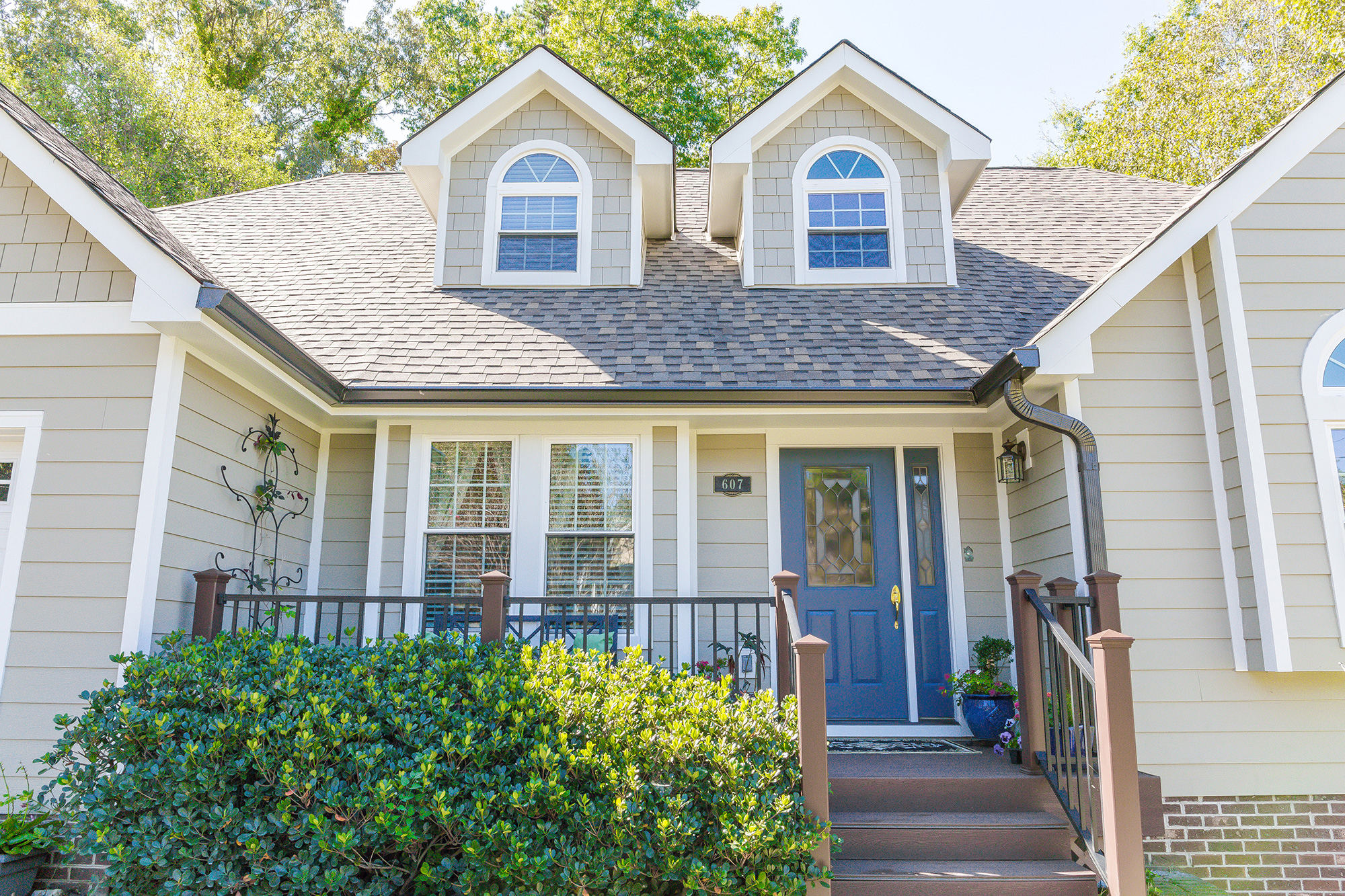 dark-blue colored door