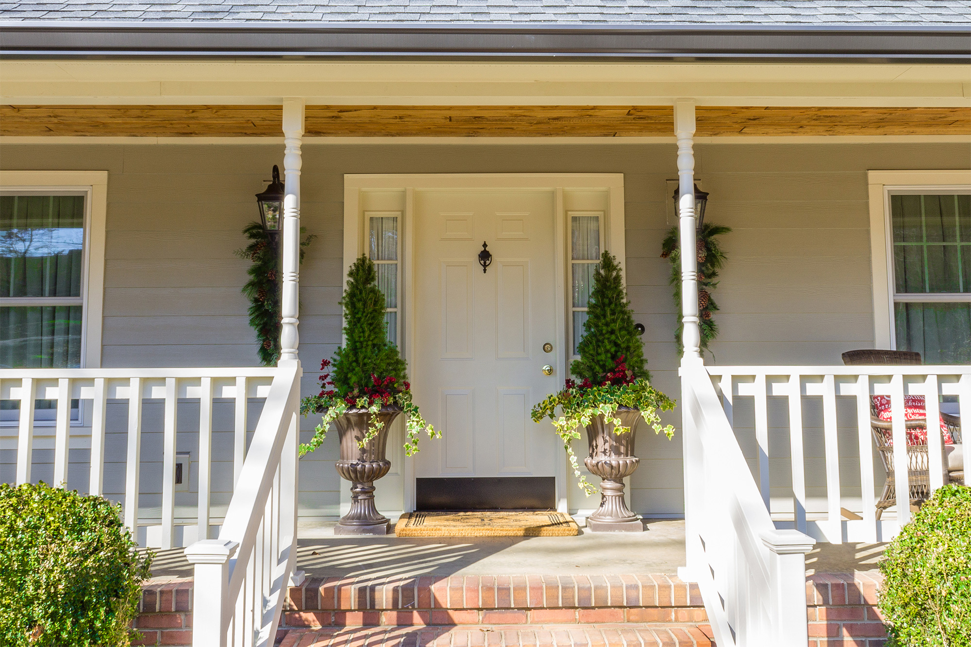 white painted main door