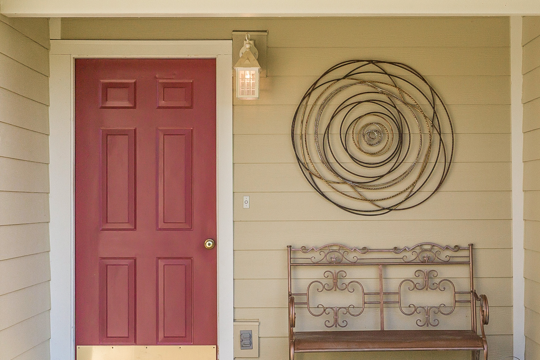 house with metal patio