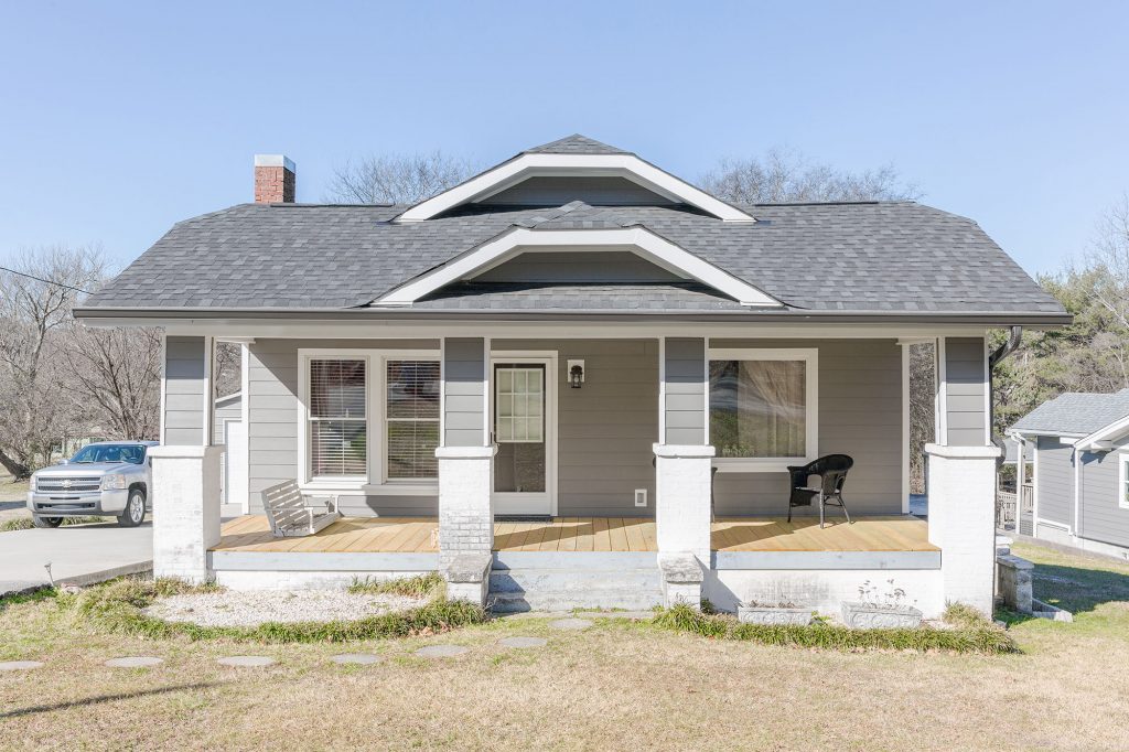 porch with chair and swing