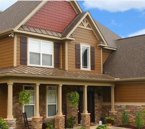 chestnut brown house