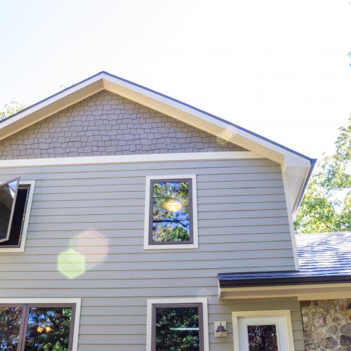 Woodstock Brown Siding windows