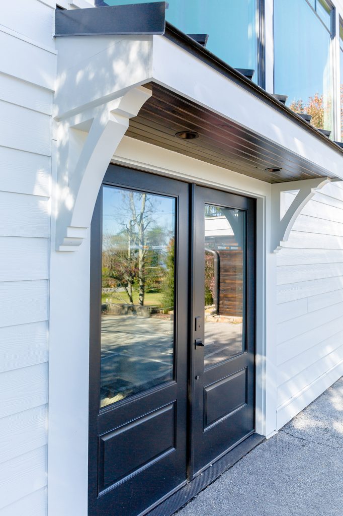 front door with roof
